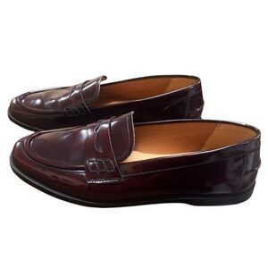 Elegant Women's Burgundy Loafers US size:10.5